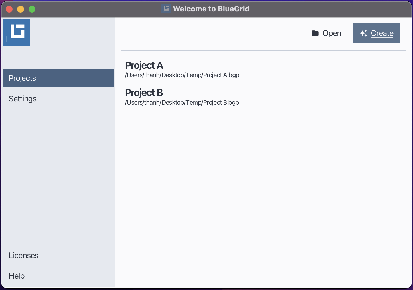 Create a new project