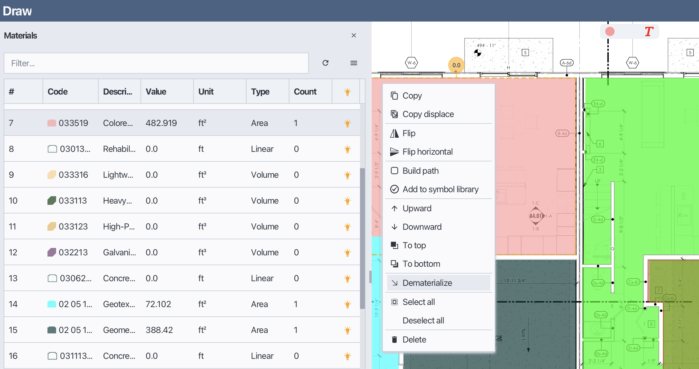 Unsubscribe shapes from all materials
