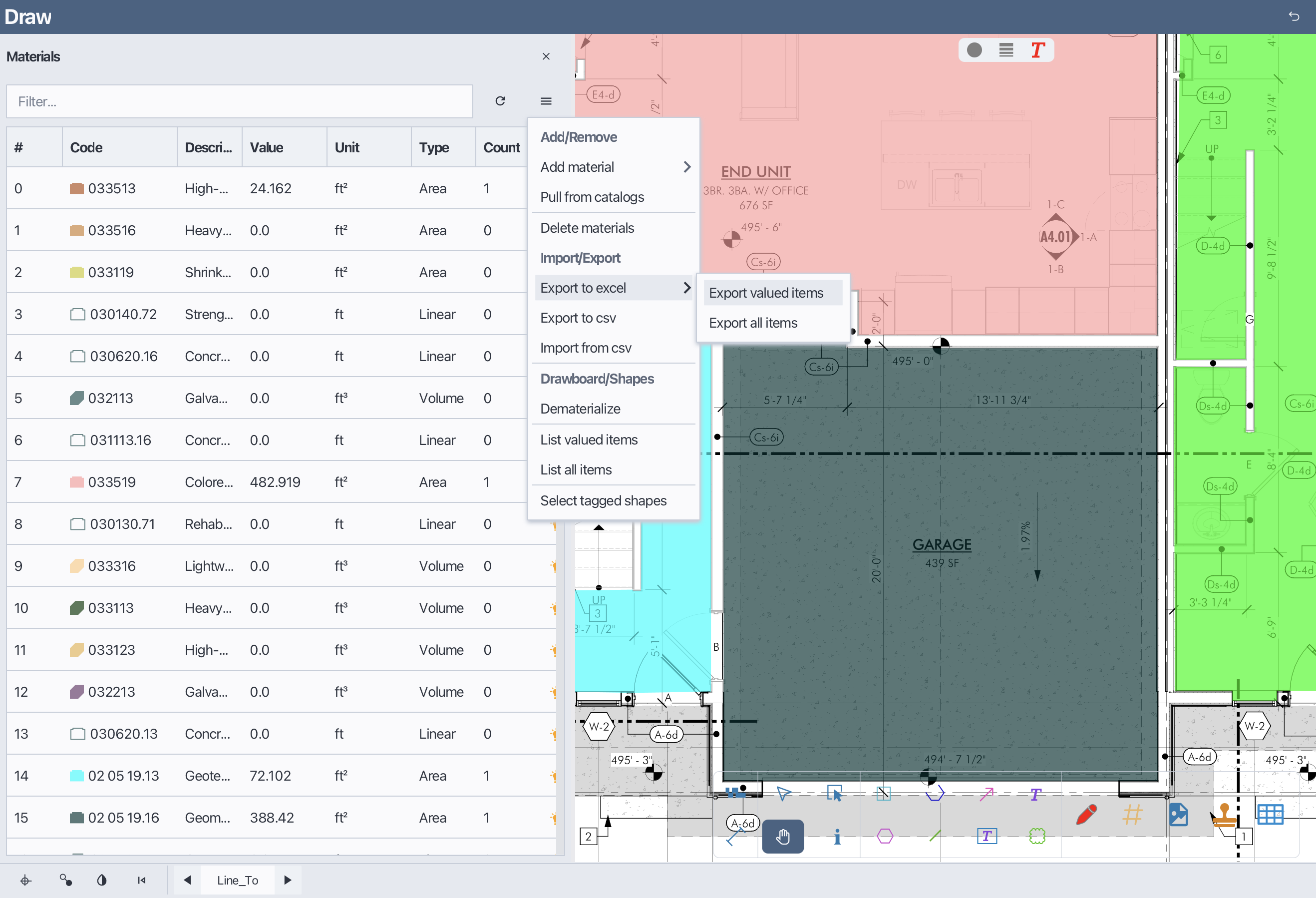 Export quantity report to excel